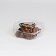 Inline SureLock 6 1/16" x 6 7/16" x 3 5/16" Clear Hinged Plastic Deli Container - 500 per Case by Inline Plastics Corporation – Plastic, Clear, Model SLP25