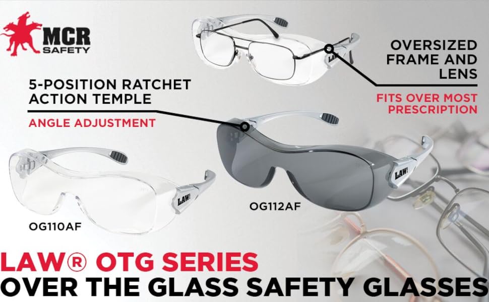 MCR Safety One Size / Gray / Law Otg Safety Glasses