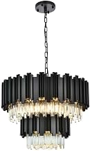 Willow Eight Light Chandelier Black