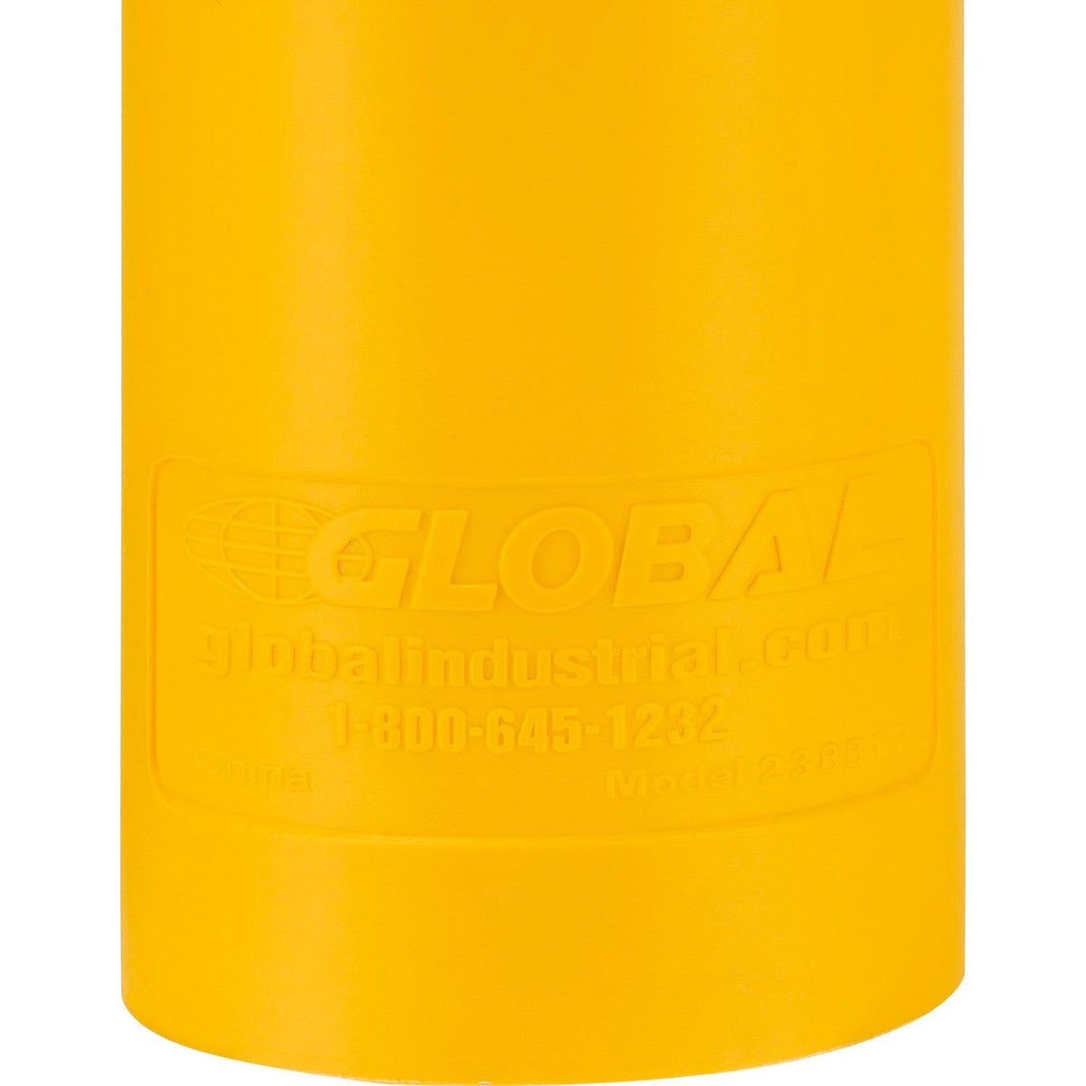 60"H Smooth Bollard Post Sleeve with Dome Top by Global Industrial – 56"L x 7"W x 60"H, HD Polyethylene, Yellow, Model BOL6YL