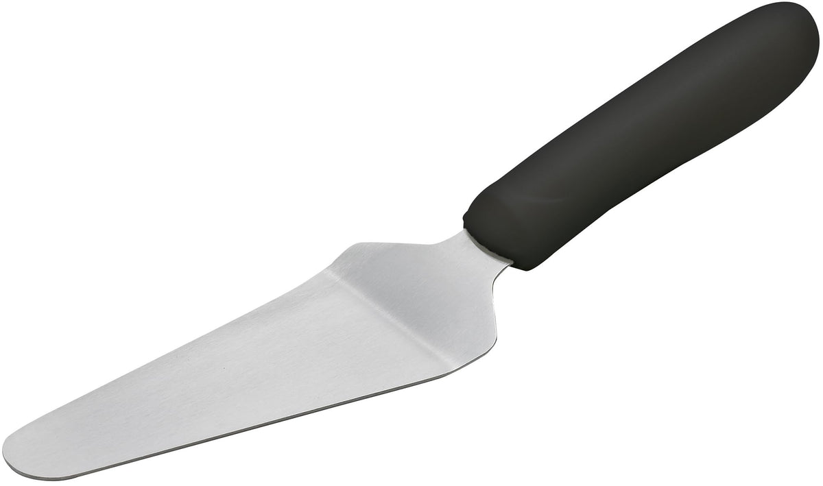 4 5/8" x 2 3/8" Black Plastic Pie Server with Offset with Handle by Winco – 4-5/8" x 2-3/8", Metal, Standard, Model FBA_TKP-51