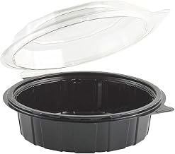 Anchor Packaging Gourmet Classics Recycled-PET Food Container Black/Clear, 26 oz. | 100/Case