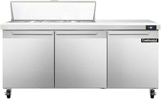 SW72-12C Sandwich Unit, 72" W, With 12 Pan Top Openings & 19" Cutting Board