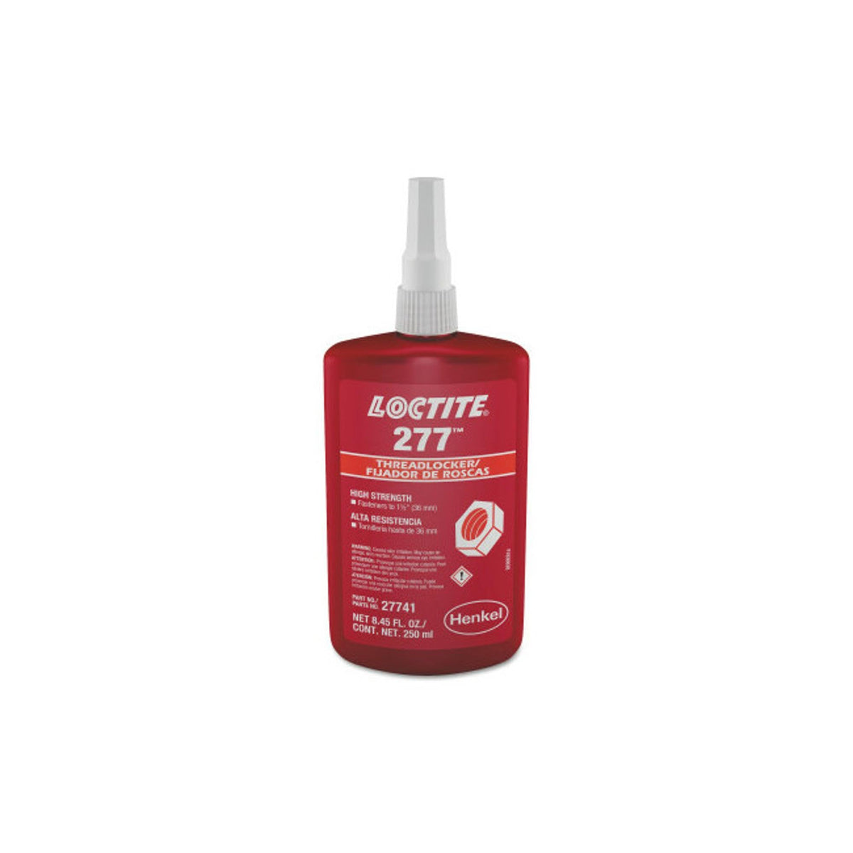 277 High Strength Red Threadlocker by Loctite – 250 milliliters, Threadlocker, Red, Model 88449