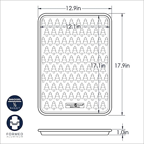 Nordic Ware Embossed Tree / Half Sheet / Silver Baking & Cookie Sheets