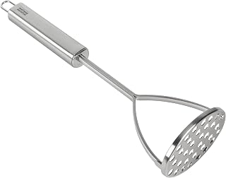Kuhn Rikon Essential Potato Masher – Stainless Steel Mashing Plate for Smooth Potatoes & Vegetables – Comfortable Grip Handle