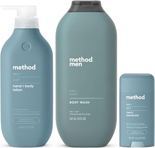 Method Sea + Surf , Body Lotion 14 Fl Oz, Deodorant 2.65 Oz, Body Wash 18 Fl Oz (Variety Pack)