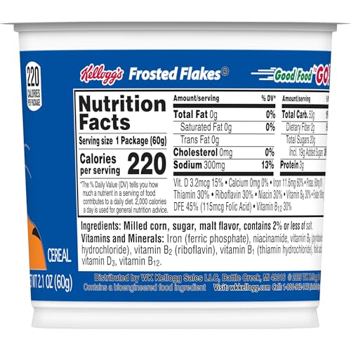 Frosted Flakes Original / 2.1 Ounce (Pack of 1) / 1 Cold Cereal