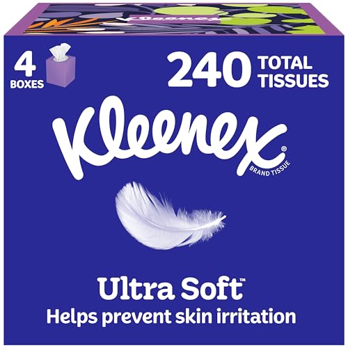 Kleenex White / 60 Count (Pack of 4) / 1 Box Tissues