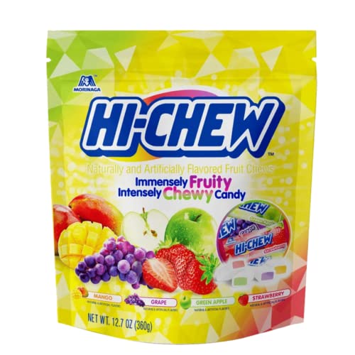 HI-CHEW Original Mix(Mango,Grape,Green Apple,Strawberry) / 12.7 Ounce (Pack of 1) / Green Gummy Candy