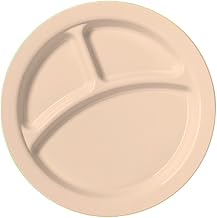 Camwear Polycarbonate Three Compartment Narrow Rim Plate