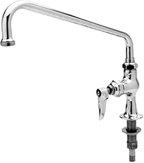 T&S Brass B-0206-M 062X Single Pantry Faucet, Single Hole Base, Deck Mount, 12" Swing Nozzle (Pack of 6)