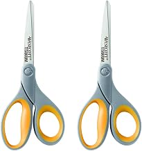 Westcott Straight Titanium Scissors with New Handle Design, 8", Two Per Pack, Case of 72 (13901)