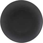 Tuxton Zion Matte Black Solid Color Coupe 11-3/4-Inch Plate, Case of 12, Black; Scratch Resistant; Chip Resistant; Lead & Cadmium Free; Dishwasher, Microwave, Oven Safe