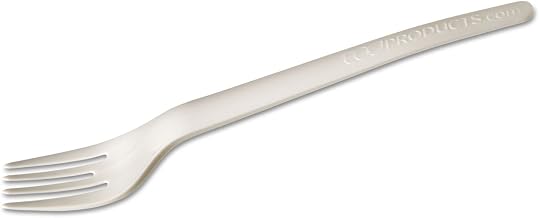 Eco-Products 6" Plantware High-heat Forks - 1 Piece(s) - 20/Carton - Fork - 1 x Fork - Disposable - Pearl White