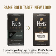 Peet's Coffee Nerissimo / 10 Count (Pack of 10) / Nerissimo (Intensity 11) Coffee Gifts