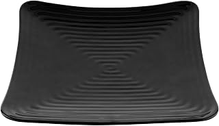 G.E.T. 11 3/4" Black Square Melamine Dinner Plate