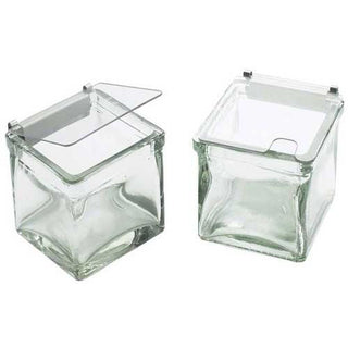 Solid Metal Hinge Jar Lid by CAL-MIL – 4x4x0.5 inches, Acrylic, Clear, Model 1807