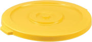 Global Industrial 44 Gallon Garbage Can Lid, Yellow