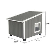 Brand Grey Engineered Wood Composite Outdoor Cat House by Bison Pets – Engineered Wood Composite Composite, Grey