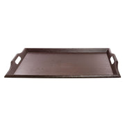 G.E.T. Mahogany SAN Plastic Faux Wood Serving Tray with Handles - 25" L x 16" W by G E T ENTERPRISES LLC – Plastic, Mahogany, Model RST-2517-M