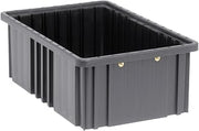QUANTUM STORAGE SYSTEMS DG92060CO Conductive Dividable Grid Heavy Duty Part Organizer Black Bins 17" L x 11" W x 6" H 8 Pack