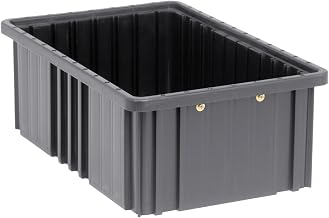 QUANTUM STORAGE SYSTEMS DG92060CO Conductive Dividable Grid Heavy Duty Part Organizer Black Bins 17" L x 11" W x 6" H 8 Pack