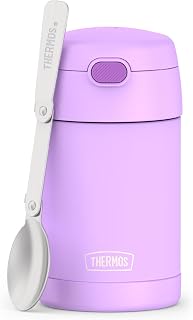 THERMOS FUNTAINER Food Jar with Spoon, 16oz, Neon Purple