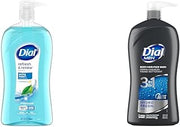 Dial Body Wash, Refresh & Renew Spring Water, 32 fl oz & Men 3in1 Body, Hair and Face Wash, Hydro Fresh, 32 fl oz