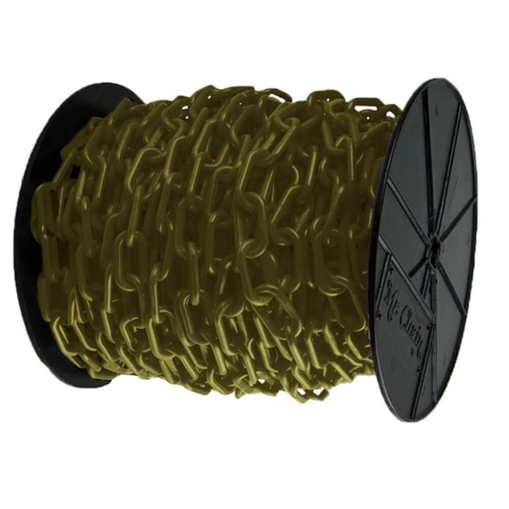 Khacki Gold Plastic Chain 2"(# by Mr. Chain – 12.5"L x 10.13"W x 10.63"H, gold, Model 50107