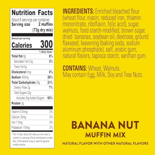 Krusteaz Banana Nut, Almond Poppy Seed & Cinnamon Swirl / 51.9 Ounce (Pack of 1) / 1 Muffins & Quickbreads