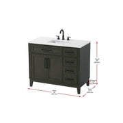 42" Single Bathroom Vanity in Mocha Brown by Elegant Kitchen and Bath – unspecified, Aluminum, Mocha, Model VF82542MMB
