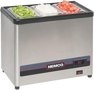 Nemco 9020 NSF 120V Countertop 3 Compartment Cold Condiment Chiller