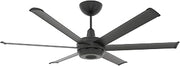 Big Ass Fans es6 60" Smart Ceiling Fan – Indoor/Outdoor Ceiling Fan, SenseMe Technology, Alexa Compatible, Bluetooth Remote Control, Whisper-Quiet, Black