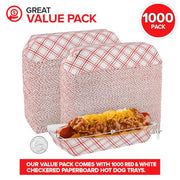 Stock Your Home 1000 / 1000 Count / Red Serving Trays