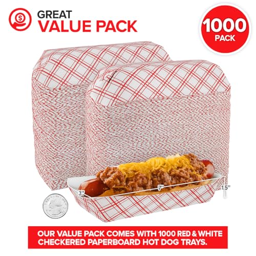 Stock Your Home 1000 / 1000 Count / Red Serving Trays