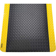 36" W x 60" L Diamond Plate Ergonomic Anti Fatigue Mat by Global Industrial – 60"L x 36"W x 0.6"Th, Vinyl/PVC Closed-Cell Foam, Black/Yellow, Model 39067090330000500
