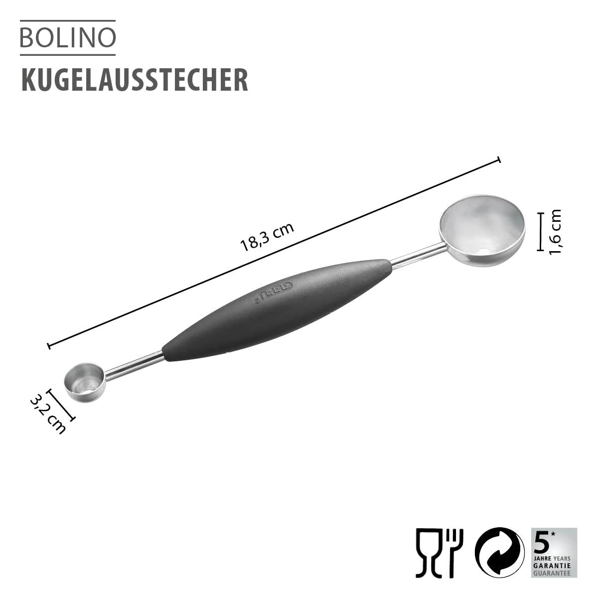 Bolino Parisian Spoon by GEFU – Silver, Model 13721