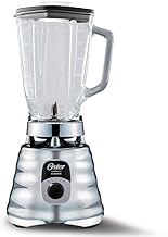 Oster Original 3 Speed Chrome Blender, 6 Times more Durable Motor, 10 Times Stronger, 5 Cup Glass Jar