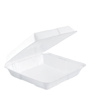 SOLO 3" x 9.3" x 9.5" / White / 9.5 liters Clamshell Take Out Containers