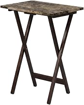 Furnifact Brown, Tray Table, Rubberwood Construction, Removable Tray Top, Durable Home Design, Warm Stylish Finish, Quality Build for Home