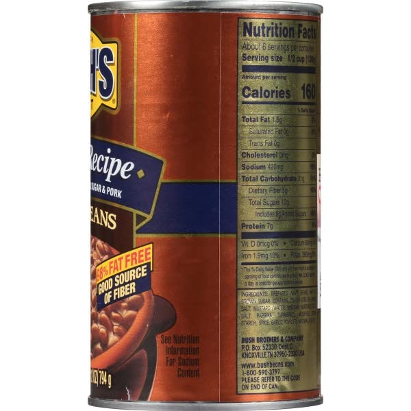 Bush's Best Onion / 28 Ounce (Pack of 6) / 6 Baked Beans