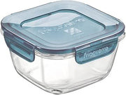 Bormioli Rocco Frigoverre Evolution Collection - 4.75-Inch Square Container - 42cl (14.25 oz.) - Grey