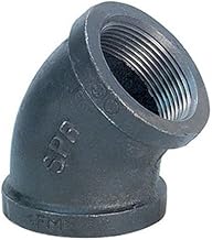 Anvil International 0810023606 Imported Malleable Iron Elbow, 45 Degree, 3/4", Black