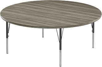 Correll Activity Tables with New England Driftwood Finish A60-RND-52-09-52