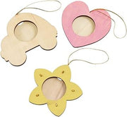Colorations Decorate Your Own Wooden Frames, Set of 12, Kids Craft