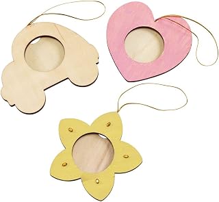 Colorations Decorate Your Own Wooden Frames, Set of 12, Kids Craft