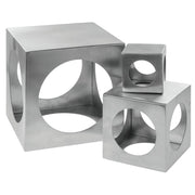 Metal Display Riser Square Laser-Cut Stainless Steel - 3" Square by HUBERT – Stainless Steel, Silver, Model SMR03