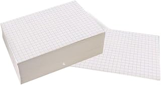 Pacon Cross Section Drawing Paper, 9" x 12", 500 Sheets/Pack, 8 Packs | White, Heavyweight, Quadrille-Ruled, 1/2" Squares, Class Pack, 4000 Sheets Total, P2863