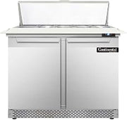 DL36-10C-FB Designer Line Sandwich Unit, 36" W, With 10 Pan Top Openings, 19" Cutting Board & Front Breathing